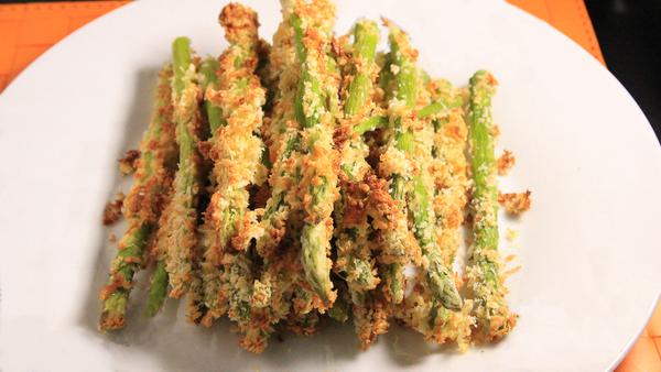 健康素食小吃 - 焗蘆筍脆脆 Baked Asparagus Fries