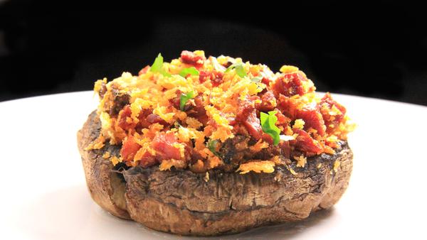 西班牙辣肉腸釀燒烤菇
